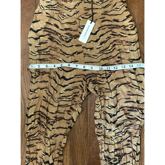 NWT WEWOREWHAT Resortwear Beach XS Tiger Stripes High Rise Statement Pants - Picture 13 of 14
